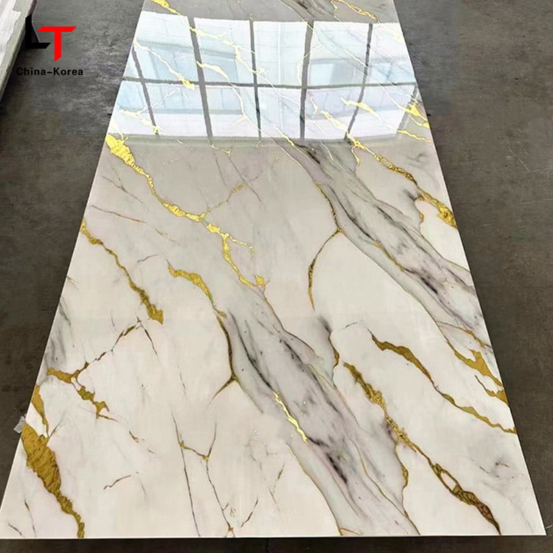 防水 1220×2440mm 3mm PVC UV ボード、内壁パネル装飾用、高光沢仕上げ、住宅オフィスデザイン装飾用