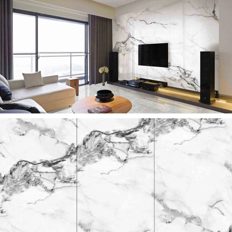 1220×2800mm UVコーティングされたPVC大理石シート、家具およびキャビネット用軽量で耐久性のある装飾ラミネートプラスチック壁パネル