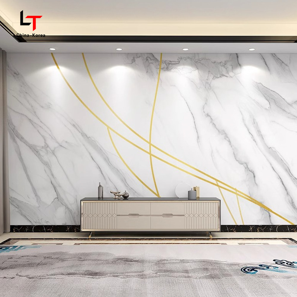 1220 × 2440 ミリメートル PVC カーボンクリスタルパネル防水耐火装飾壁クラッディング屋内屋外 UV コーティング