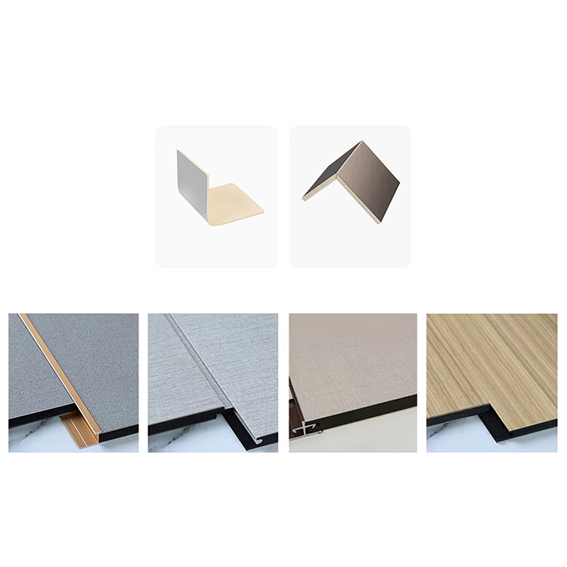 軽量 PVC カーボンクリスタルシート 高密度 アンチスクラッチ 厚さ 5mm-8mm 商業ホテルのバスルーム装飾用 耐火 B1 グレードの耐久性のある壁パネル