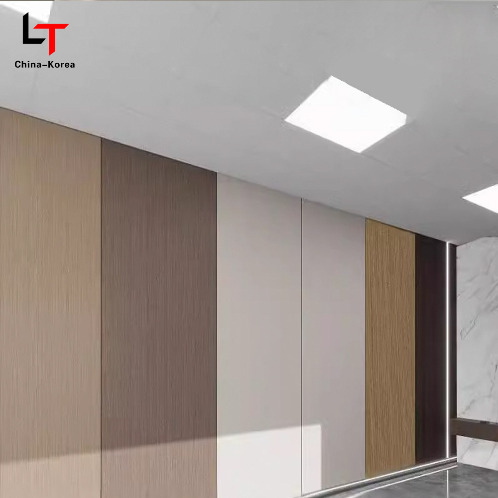 1220×2440mm環境に優しいPVC木製ベニヤ木目装飾壁パネル屋内壁クラッディング用防水耐傷性インストールが簡単