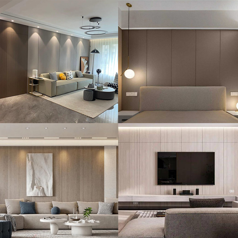 1220×2440mm環境に優しいPVC木製ベニヤ木目装飾壁パネル屋内壁クラッディング用防水耐傷性インストールが簡単