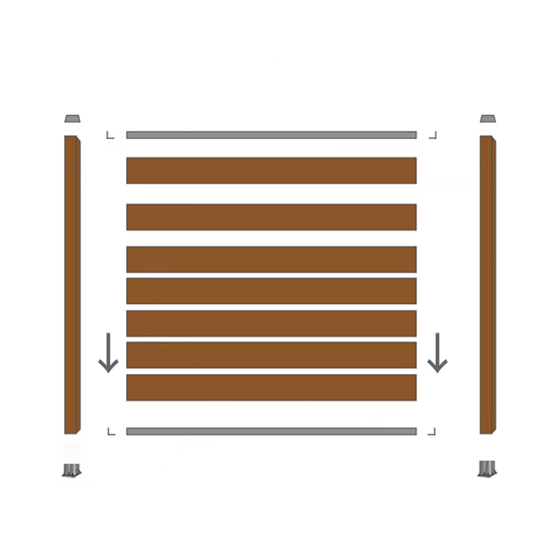 共押出装飾的なフェンス スクリーン耐候性 Wpc 複合プライバシー庭のフェンス日焼け防止耐摩耗性抗シロアリのインストールが簡単
