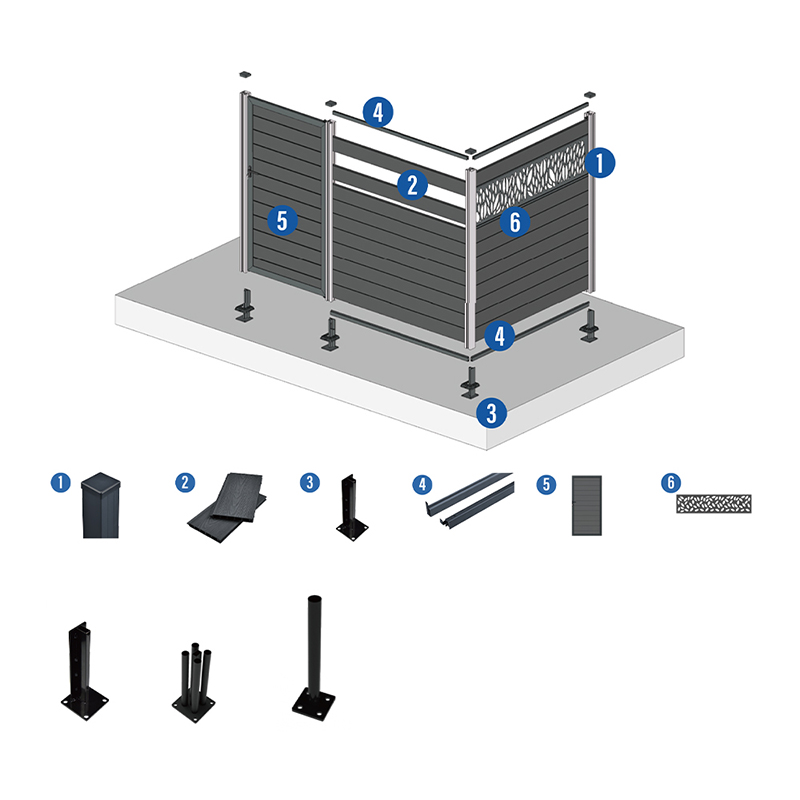 木材プラスチック複合 Wpc フェンスホームガーデン中庭フェンスパネルよりも優れたビニール Pvc フェンス防水屋外プライバシーボード Hdpe