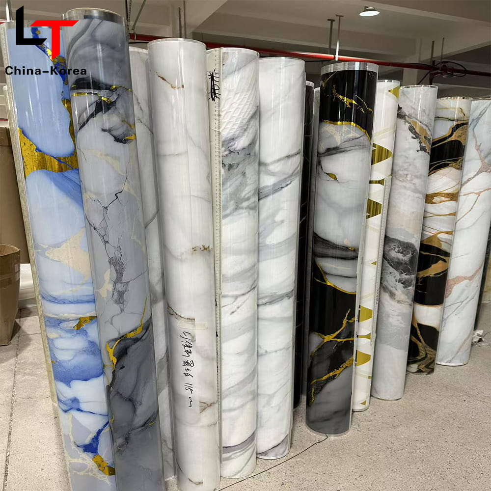 3D 5D 印刷ラミネート熱伝達フィルム PVC 家具装飾フィルム真空プレス箔ドア壁パネル WPC UV ボード