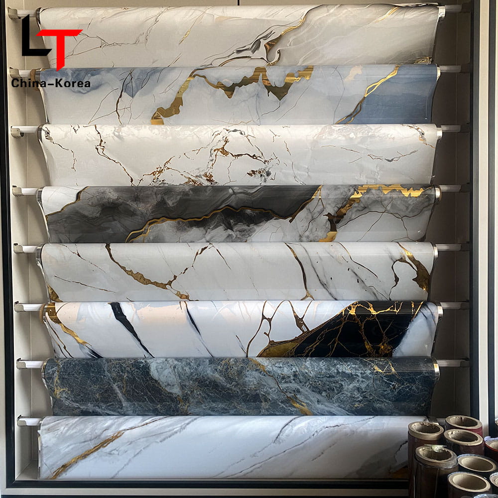 3D 5D 印刷ラミネート熱伝達フィルム PVC 家具装飾フィルム真空プレス箔ドア壁パネル WPC UV ボード