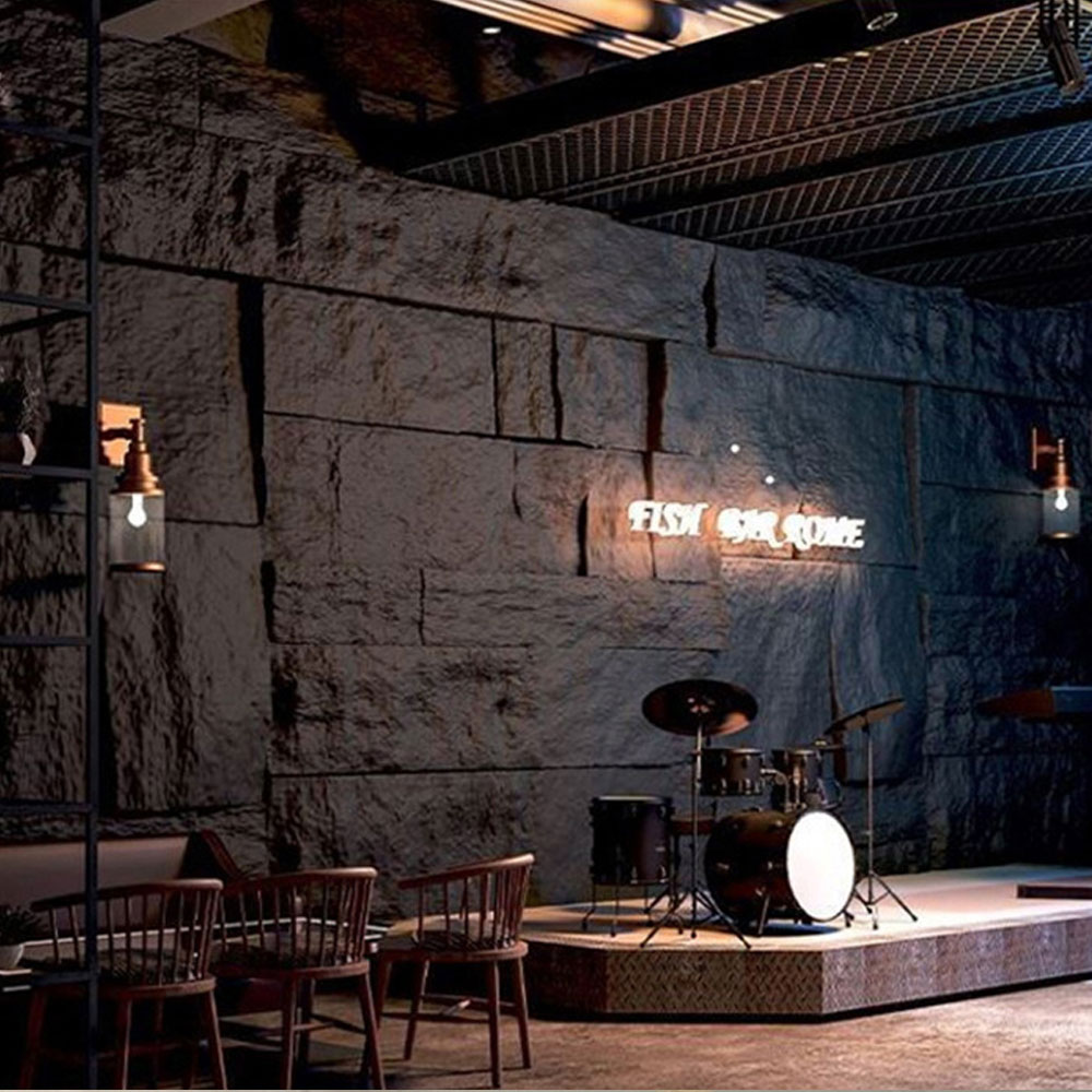 60*30 センチメートル装飾ベニヤシート装飾フェイクポリウレタン Pu 石壁パネル人工 Stonee 家庭用